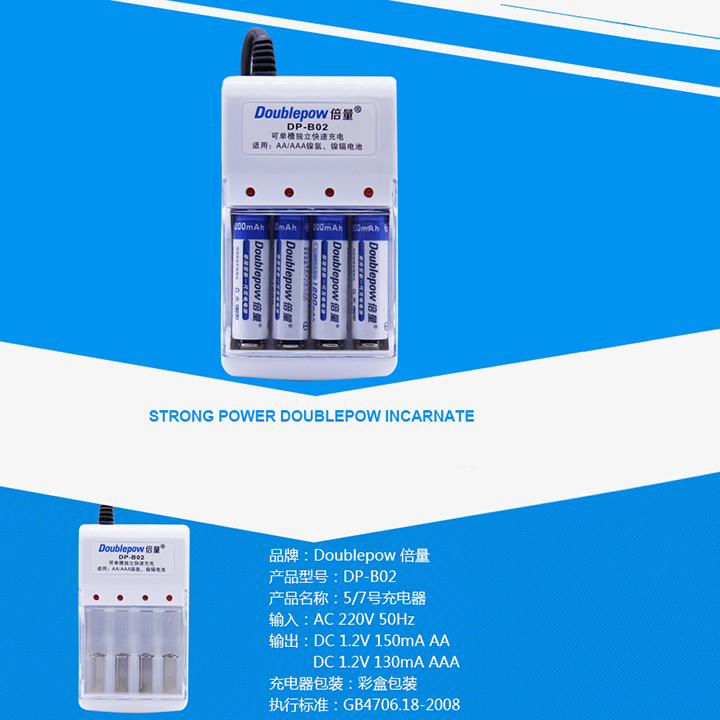 Bộ sạc + 4 pin Double 1200mah