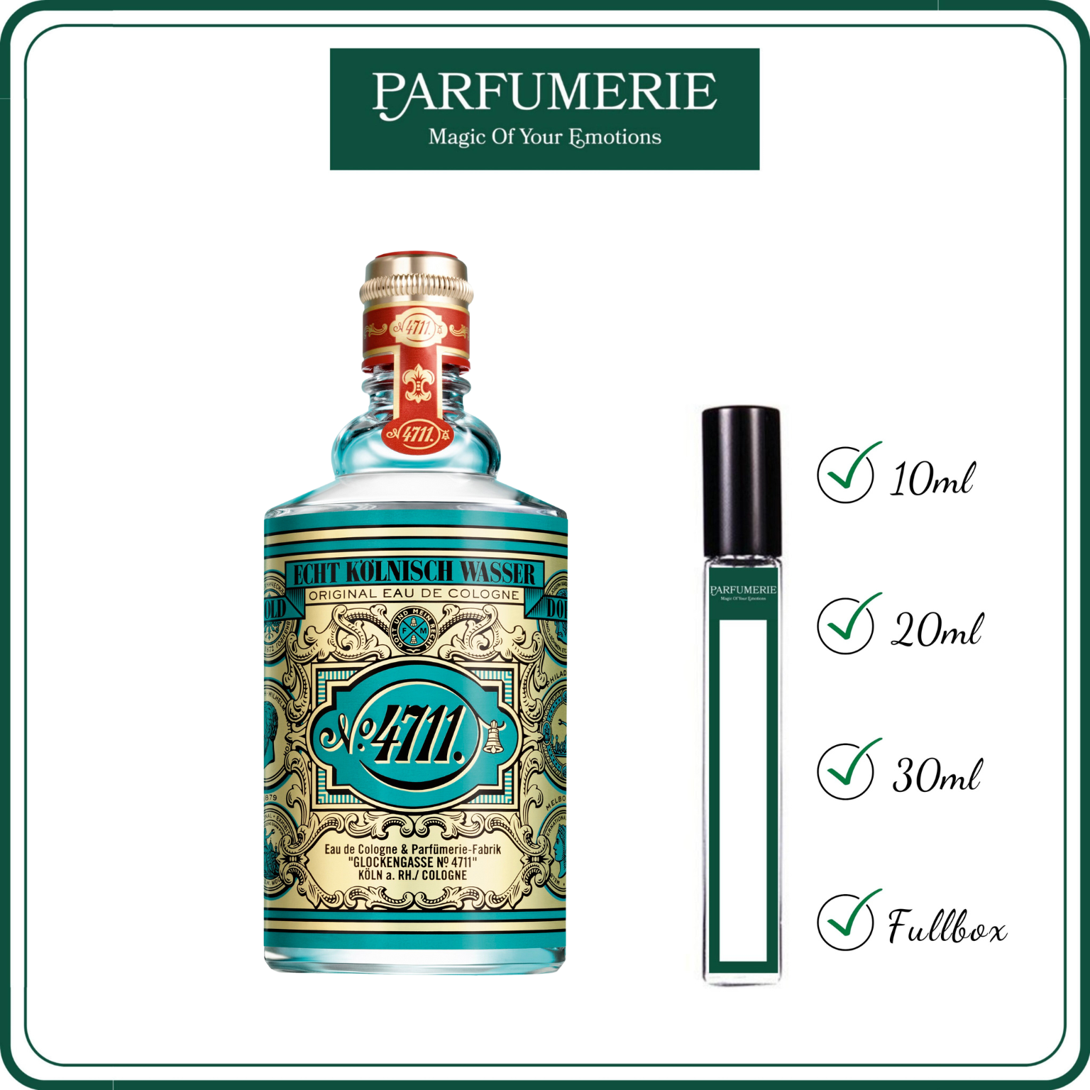 Nước hoa chiết 4711 Original Eau De Cologne hương thơm Cổ điển Sang trọng Quyến rũ
