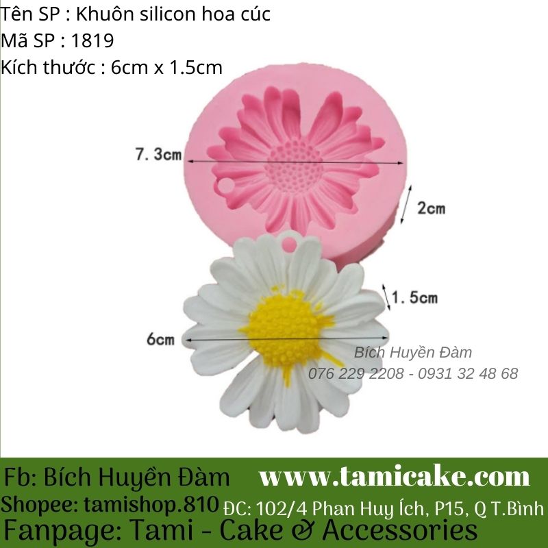 [HCM]Khuôn silicon hoa cúc 1819