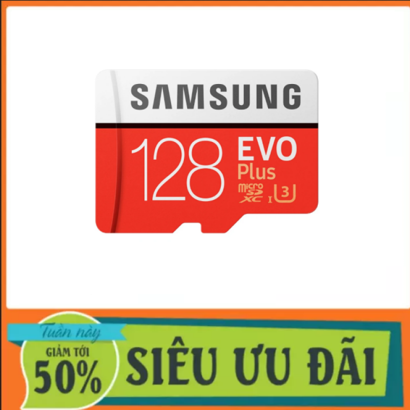 [HCM][Bảo Hành 3 Năm]  Thẻ nhớ MicroSDXC Samsung Evo Plus 128GB U3 4K Class 10 - box Anh New 2020 (Đỏ) - R100MB/s W90 MB/s