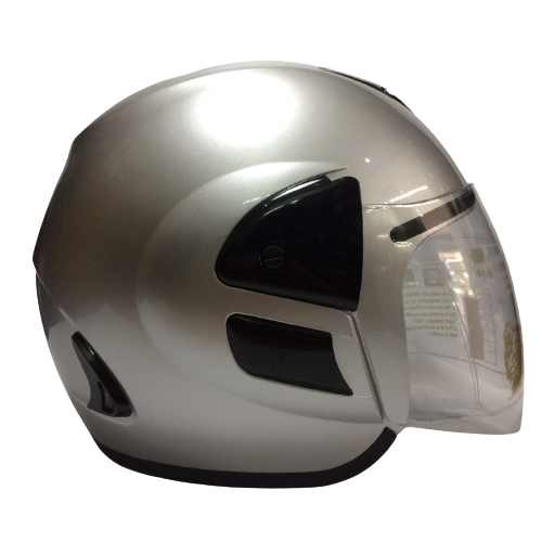 Mũ bảo hiểm trùm 3/4 đầu cao cấp Royal M01 Bạc bóng - Vòng đầu 57-59cm - Hàng chính hãng - Bảo hành 12 tháng