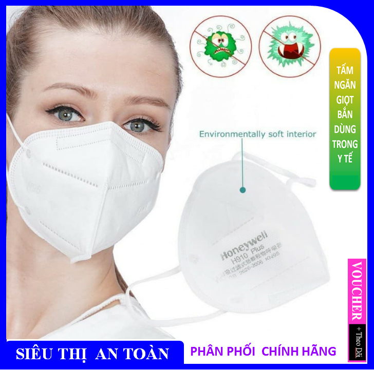 Hộp 50 chiếc khẩu trang n95 - khẩu trang honeywell h910 plus usa tiêu chuẩn kn95 chống dịch chống độc, chống bụi siêu mịn, ô nhiễm không khí - hàng chính hãng
