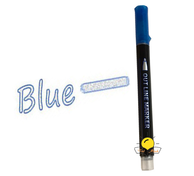 Bút nhũ có nét viền chữ sẵn outline marker nổi bật, VPP TUE MINH bút kim tuyến ghi nét viền B06
