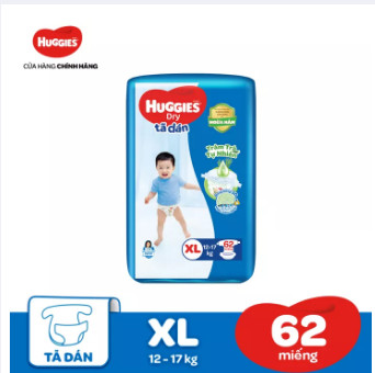 [FREESHIP] [tặng 1 gói khăn ướt Huggies] Tã dán Huggies tràm trà tự nhiên size XL62