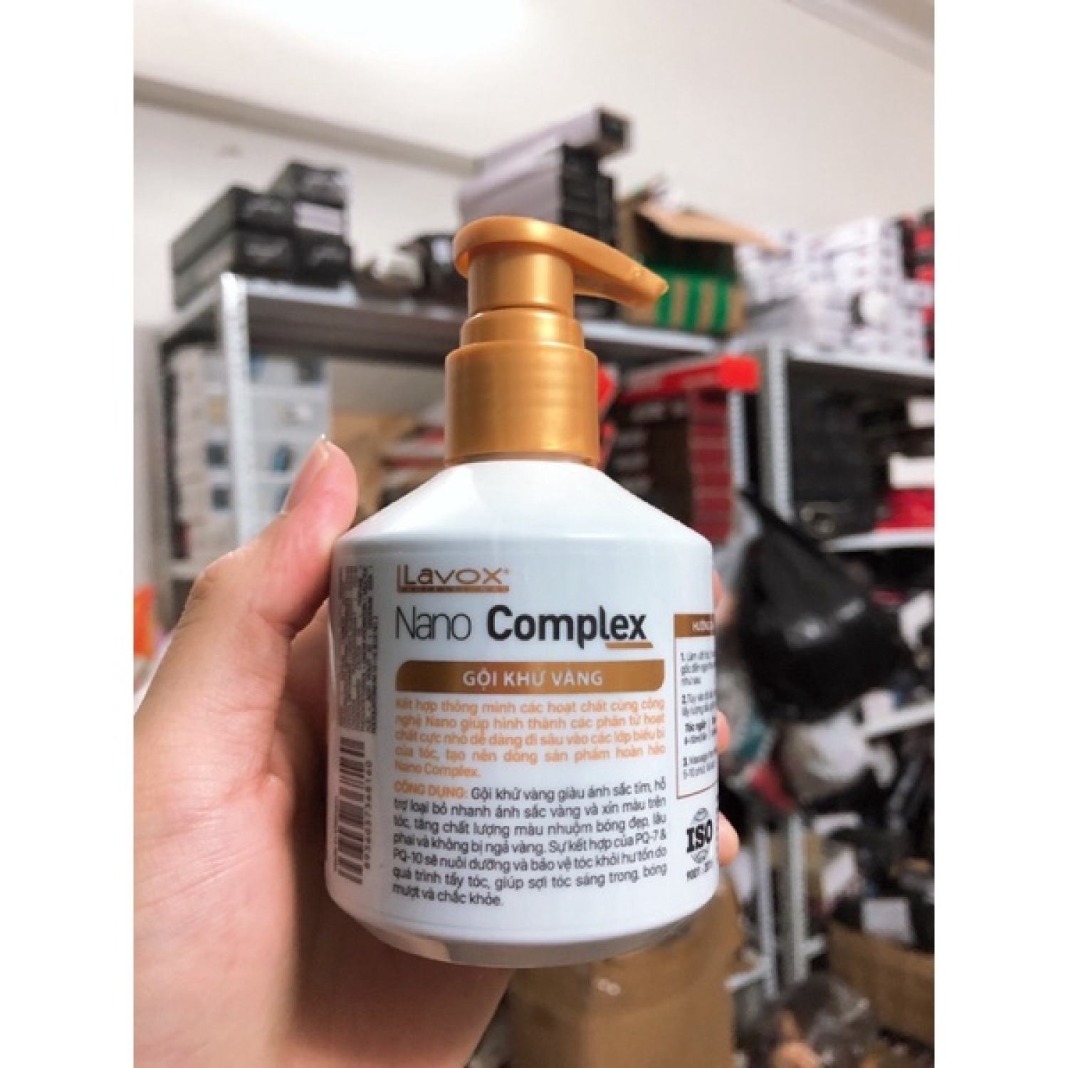 Dầu gội tím khử vàng Lavox Nano Complex 200ml