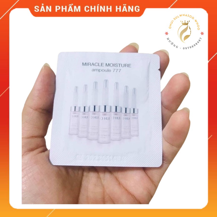 10 Gói tinh chất dưỡng ẩm căng bóng da chống lão hoá Ohui 777 - Ohui Miracle Moisture Ampoule 777