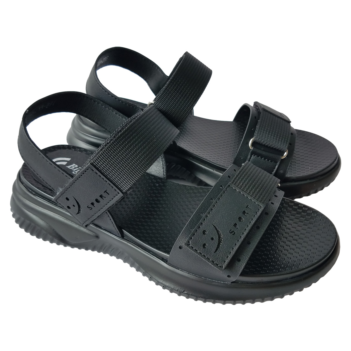 Giày sandal nữ da bò thật BIGBEN cao 4,5cm SDN85