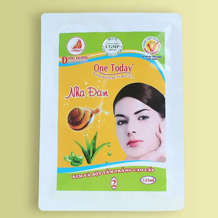 Kem và bột tắm trắng cao cấp nha đam one today 125g