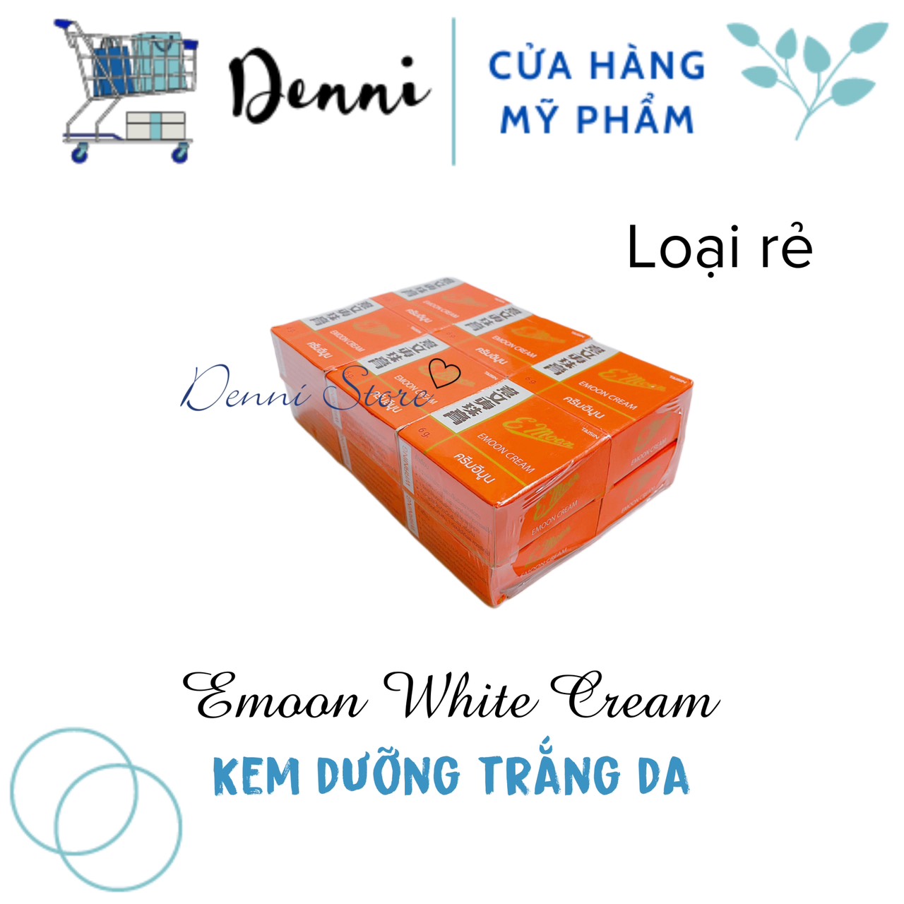 Sỉ Lố 12 hộp Kem Emoon Thái Lan 6g Chuẩn Xịn Dưỡng Trắng Da - Kem Emon Thái Số 6 - mỹ phẩm Denni