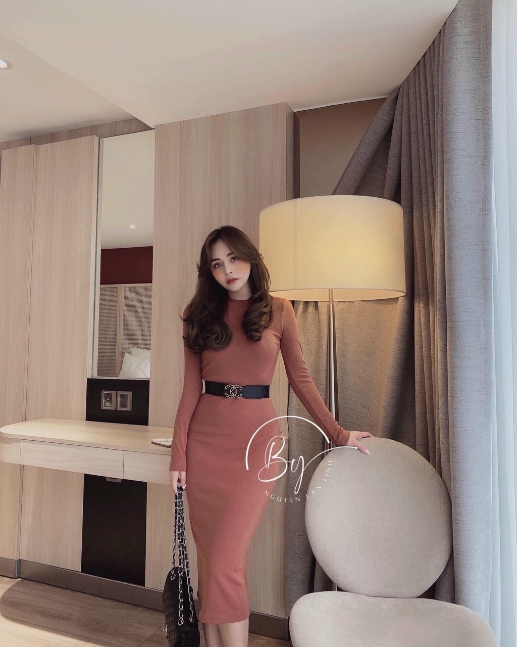 Đầm len body