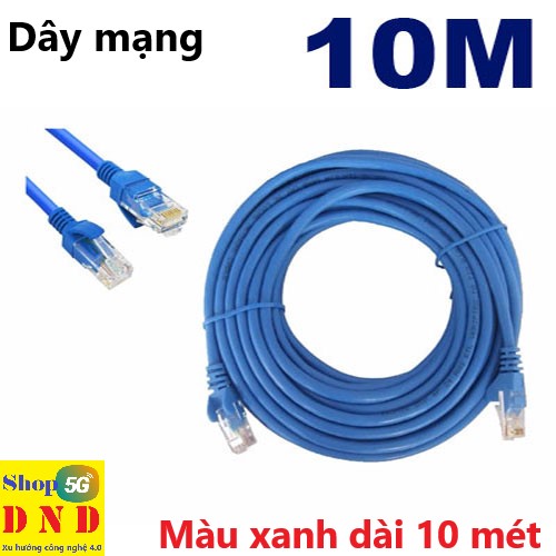 Cáp mạng 10 mét đúc sẵn 2 đầu cat5e