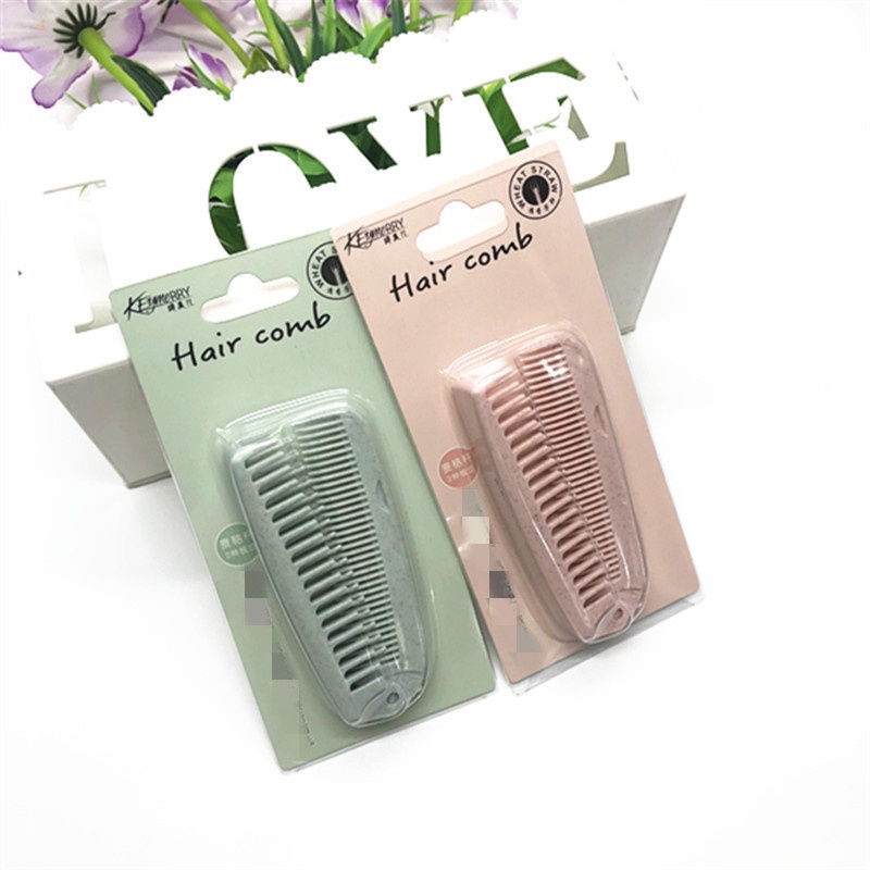 Lược Chải Tóc Lúa Mạch Gấp Gọn, Lược Chải Tóc Bỏ Túi Tiện Lợi