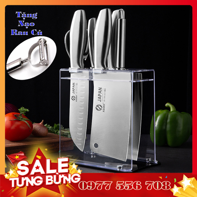 BÁO GIÁ Dao Làm Bếp Cao Cấp | Shopee Lazada Sendo Tiki mới nhất 48 Bộ dao nhà bếp, Bộ dao làm bếp cao cấp JAPAN TẶNG NẠO RAU CỦ