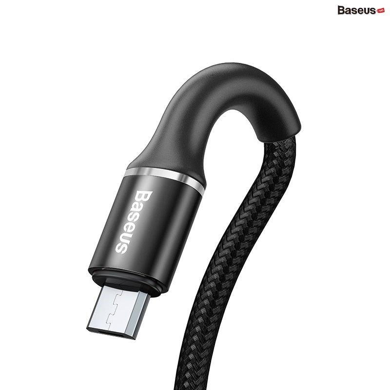 Cáp sạc Micro USB Baseus LED Micro indicator sạc nhanh siêu bền Halo Data Q.C 3.0