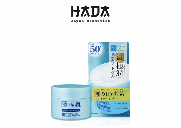 Kem dưỡng ẩm chống nắng ban ngày hada labo koi-gokujyun uv white gel spf50+ pa++++ 90g - hada beauty