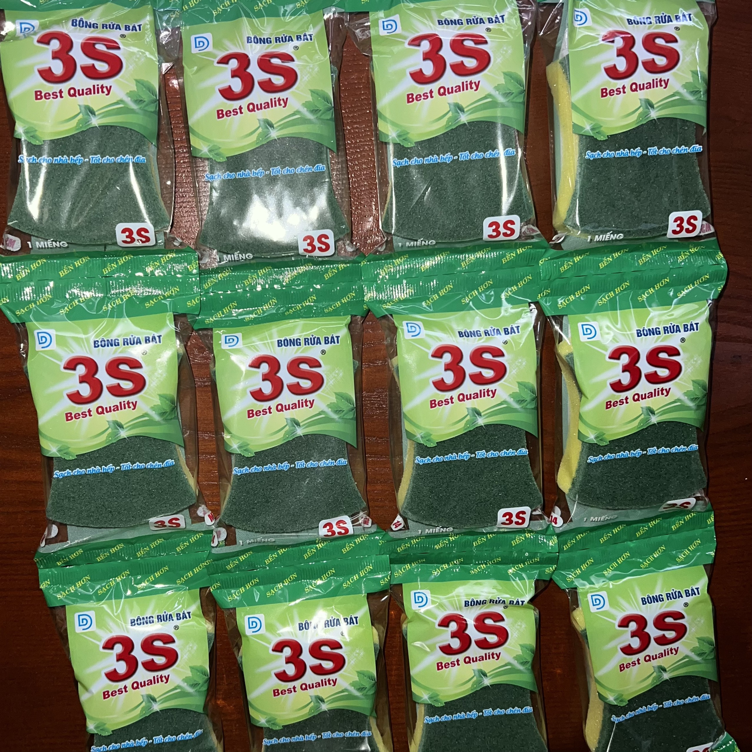 Combo 3 bông rửa chén bát 3S