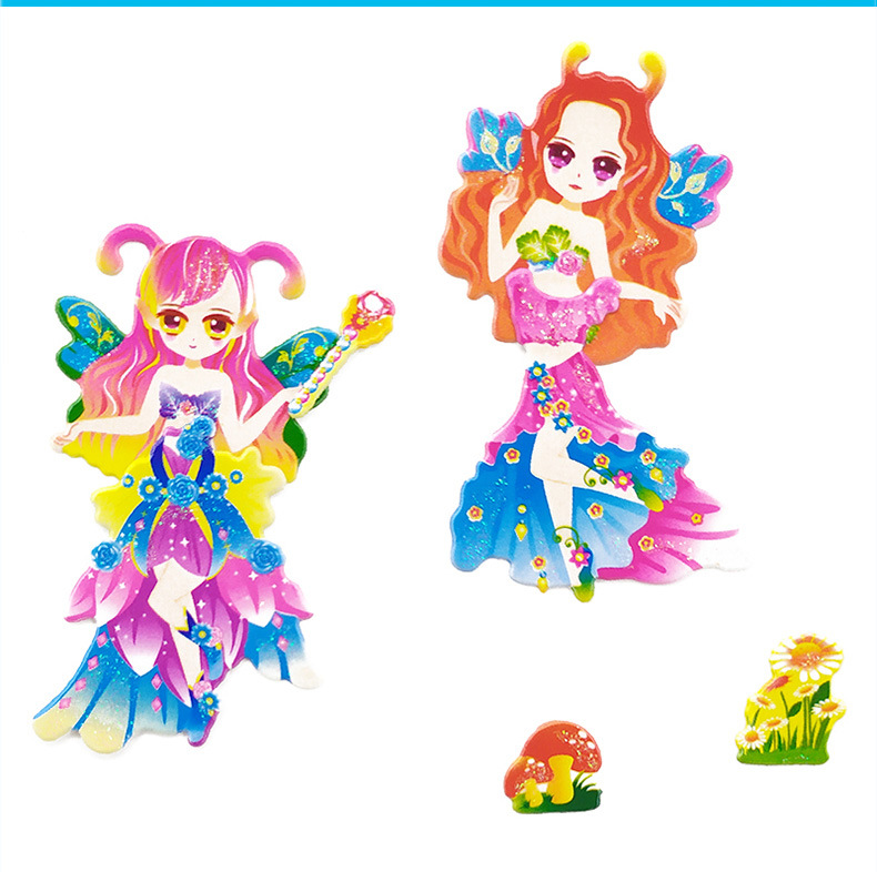 Vỉ hình dán gồm 18 bộ Sticker dán nổi 3D nhiều hình