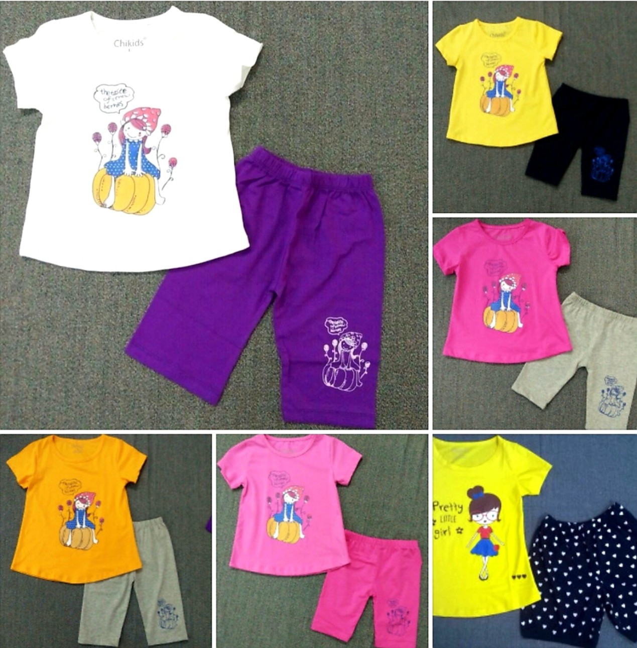 SÉT BỘ ĐỒ DÀNH CHO BÉ GÁI COTTON 4 CHIỀU HÀNG ĐẸP ( 20 -32 KG )