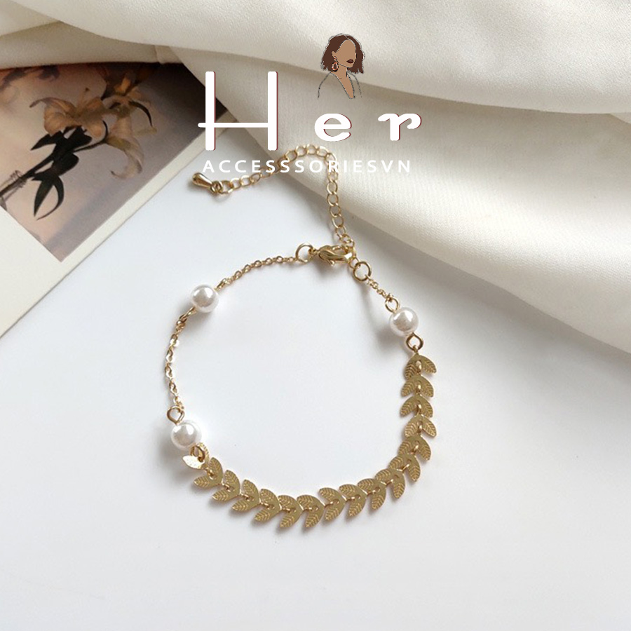 [ Quà Tặng Siêu Xinh ] Lắc Tay, Vòng Tay Dải Nguyệt Quế Nàng Thơ, Thanh Lịch, Her Accessories T11
