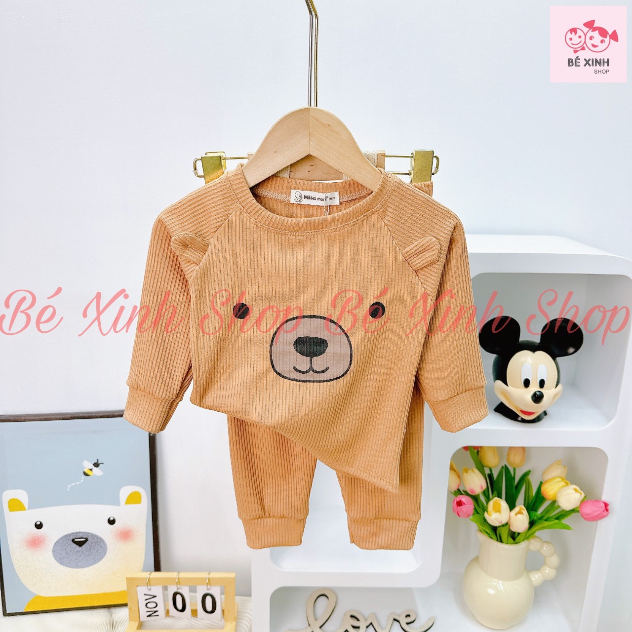 [HOT NHẤT] Thu Đông Bộ Dài Tay Cho Bé Trai Bé Gái BX56 Quần Áo Đồ Ngủ Dài Tay Bộ Len Tăm Cho Bé Trai Gái Cừu Poodle Đẹp - Bé Xinh Shop