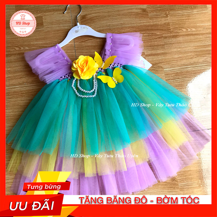 Váy Bé Gái / Váy Cánh Tiên Tím Cho Bé Gái