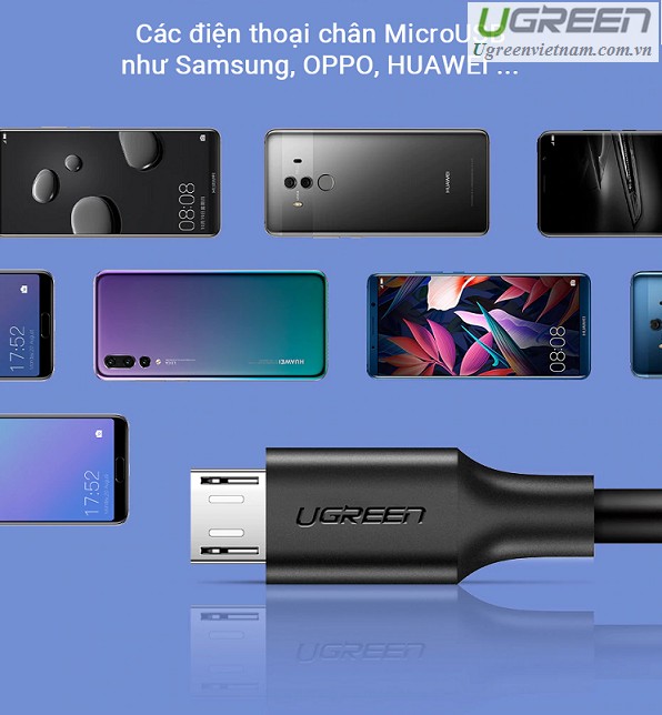 Cáp sạc micro USB dài 0,5m  Ugreen 60135 cao cấp