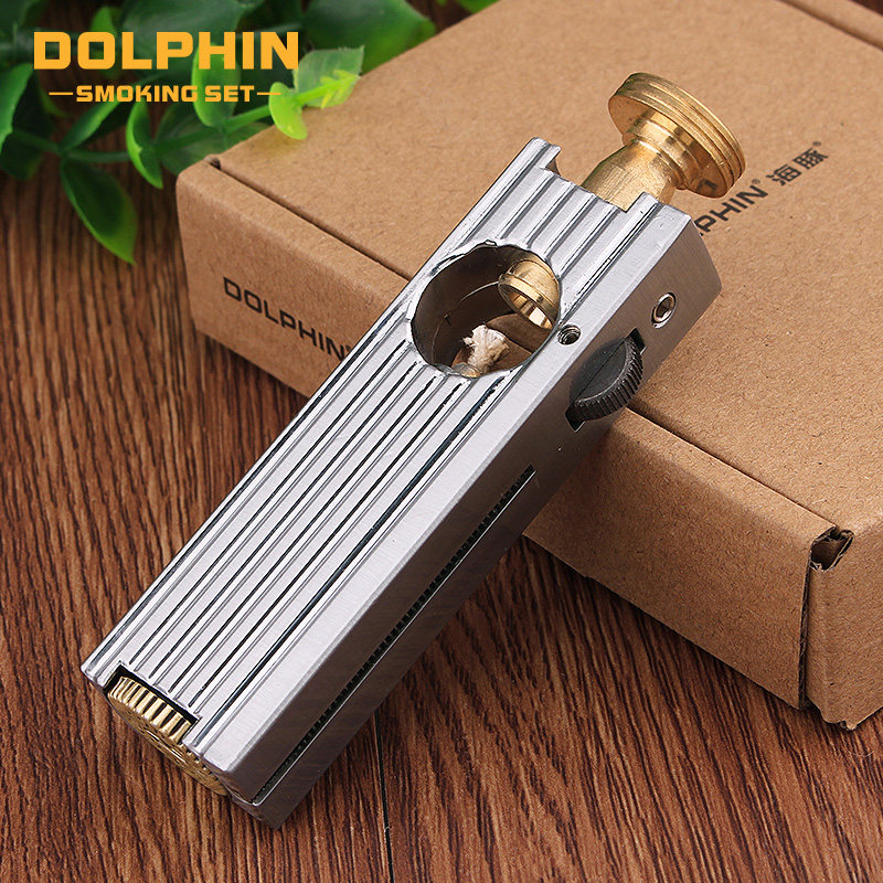 Hộp quẹt bật lửa xăng đá Dolphin HY669, Thiết kế độc đáo mới lạ - bật lửa xăng - bật lửa độc lạ (KHÔNG CHỨA XĂNG GAS)