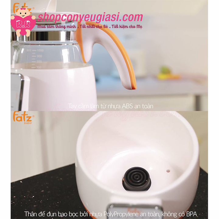 [HCM]Máy Đun Và Hâm Nước Điện Tử Fatzbaby FB3502SL 1000ml