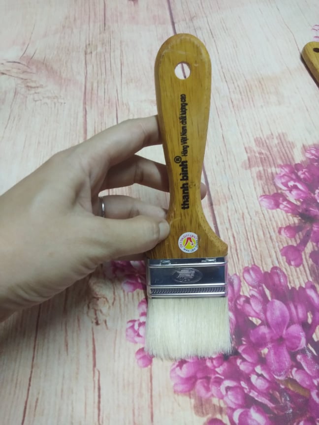 CỌ LÔNG THỎ CHẤT LƯỢNG CAO 2 INCH CÁN GỖ HIỆU THANH BÌNH