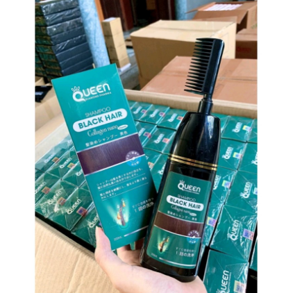[Chính hãng; 200ML, HSD 2026] Dầu gội nhuộm tóc phủ bạc thảo dược Queen.