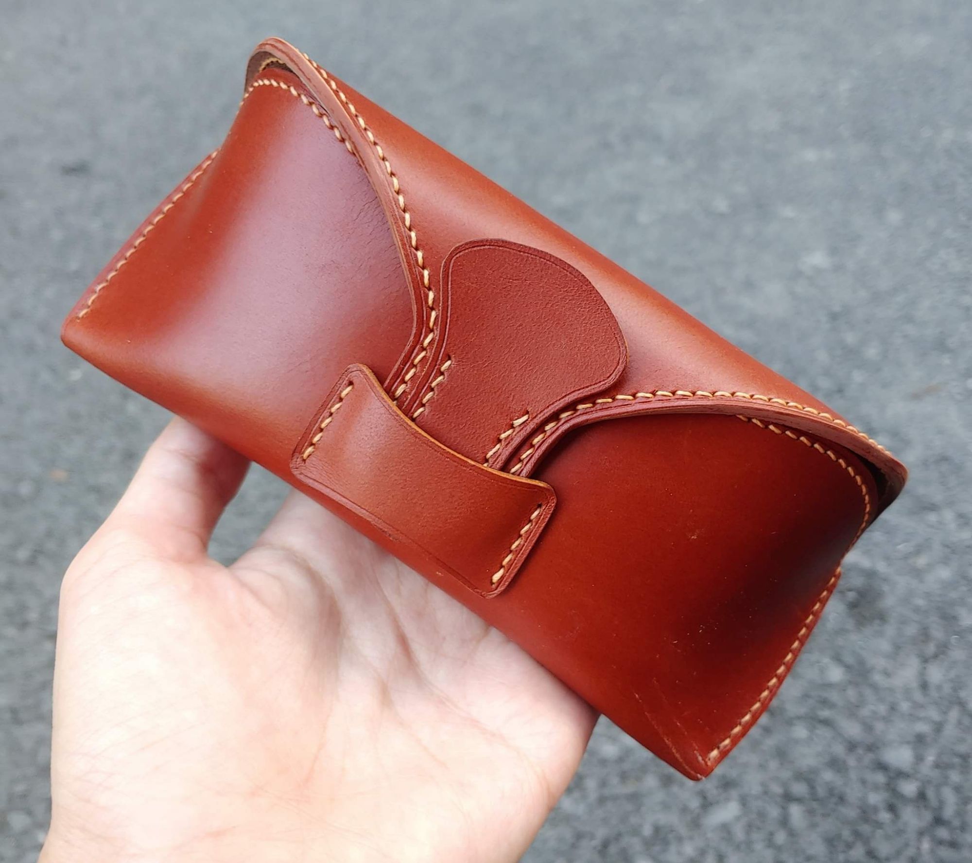 Bao đựng kính da thật handmade