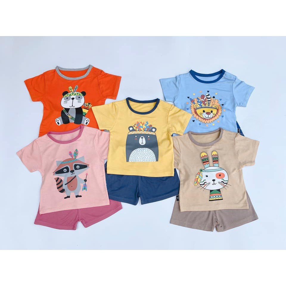 Bộ cộc tay thun lạnh Kwoo thổ dân cho bé