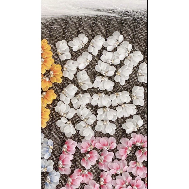 Hoa bột nail - cúc ruby cánh tròn