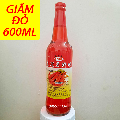 Giấm Đỏ (Giấm Tôm) Tứ Xuyên 600ml