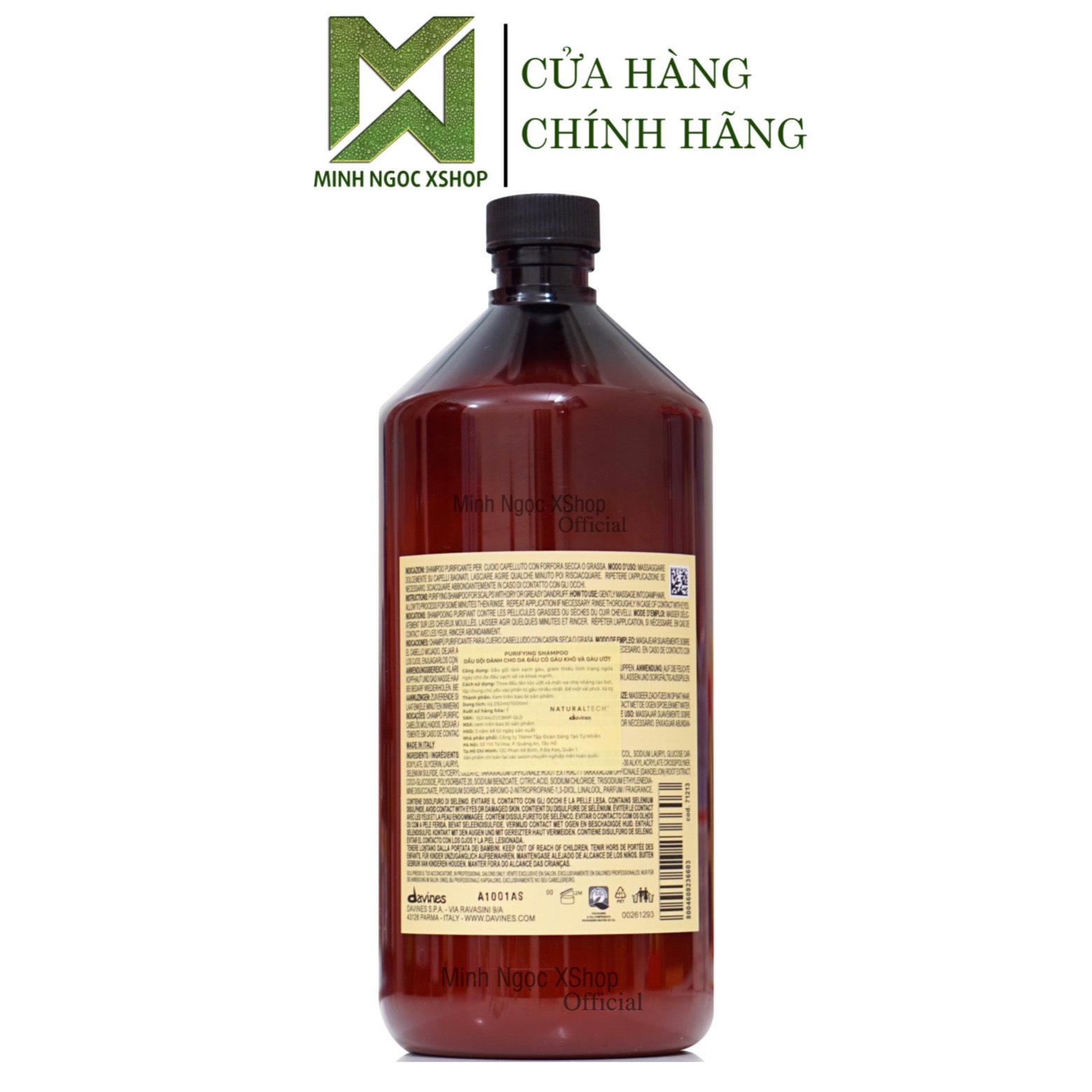 Dầu gội chống gàu Davines Purifying 1000ML