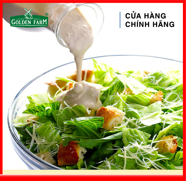 [Phù hợp ăn kiê.ng] Sốt Salad Caesar Golden Farm