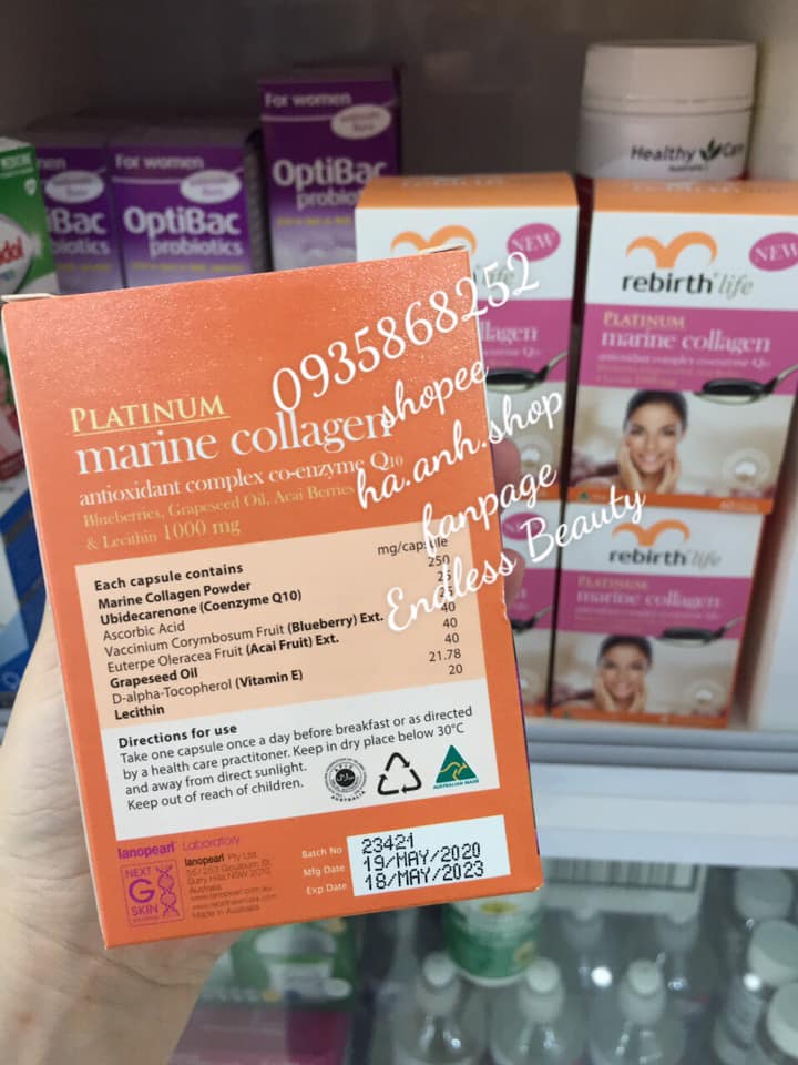 Marine collagen rebirth 60 viên