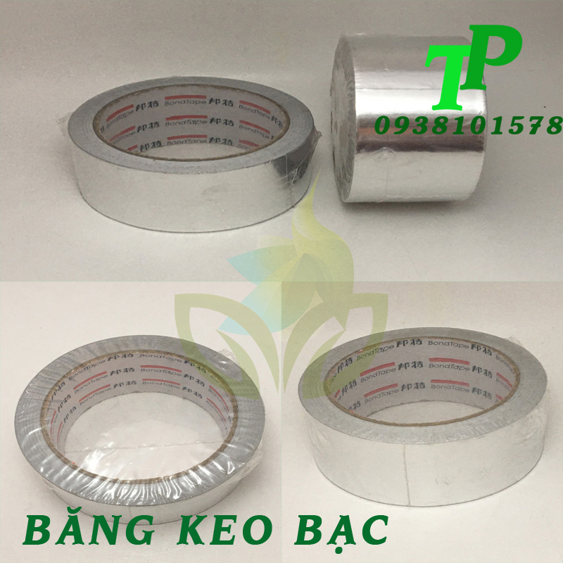 1 cuộn băng keo bạc chịu nhiệt 5cm* 25m, băng dính bạc nhôm cách nhiệt