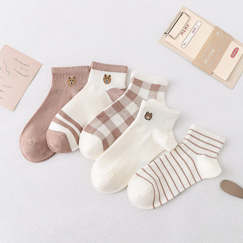 [Set 5] Tất vớ nữ mặt gấu dễ thương