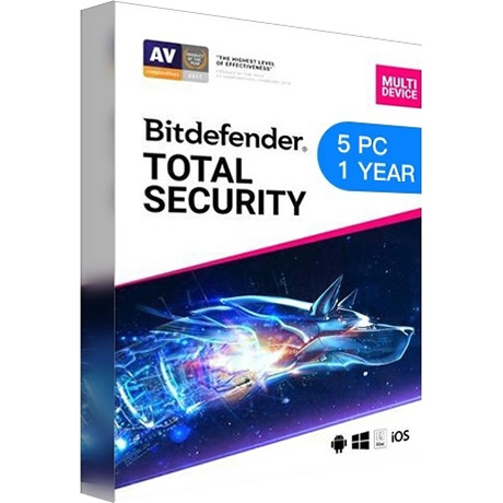 Phần mềm diệt virus Bitdefender Total Security 5PC1Y - Hàng chính hãng