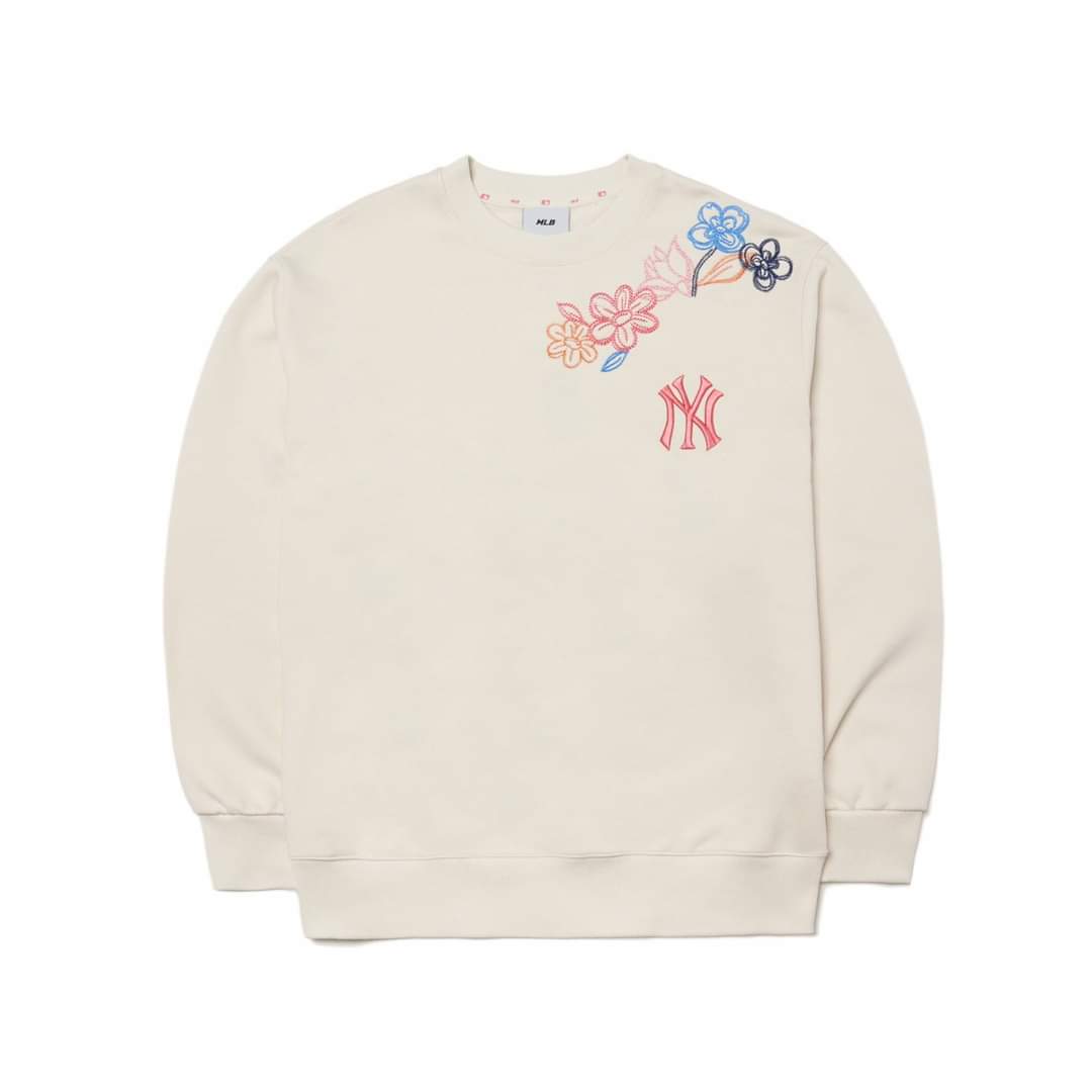 Áo Sweater MLB NY thêu hoa cực nét