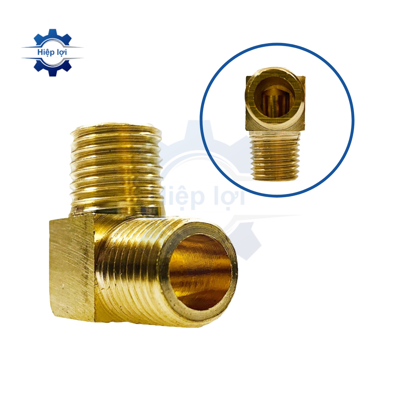 Co thau hai đầu ren ngoài – co nối 90 độ đồng thau – gọn gàng, dễ lắp, bền chắc cho ống