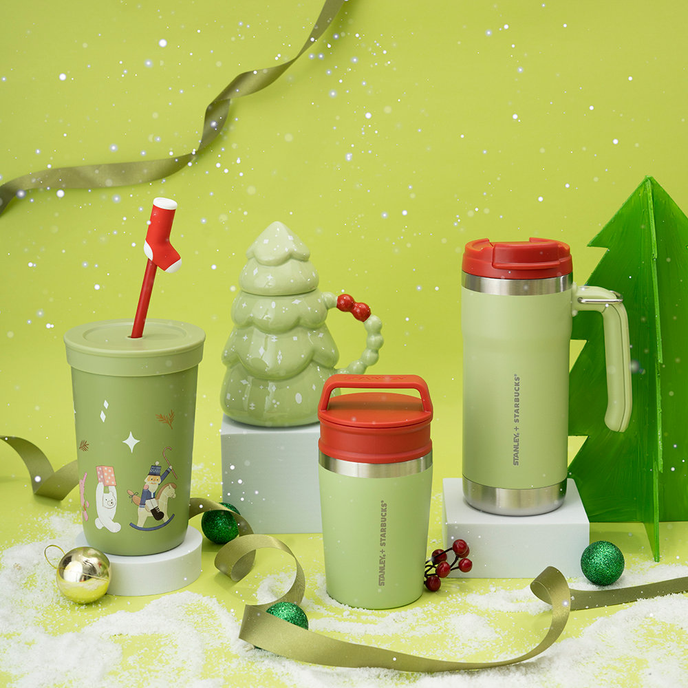 Cốc Sứ Mug Starbucks 12Oz  Festive Tree