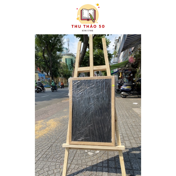 Bảng đen viết phấn khung gỗ, trang trí quán cafe, trà sữa, quán ăn.