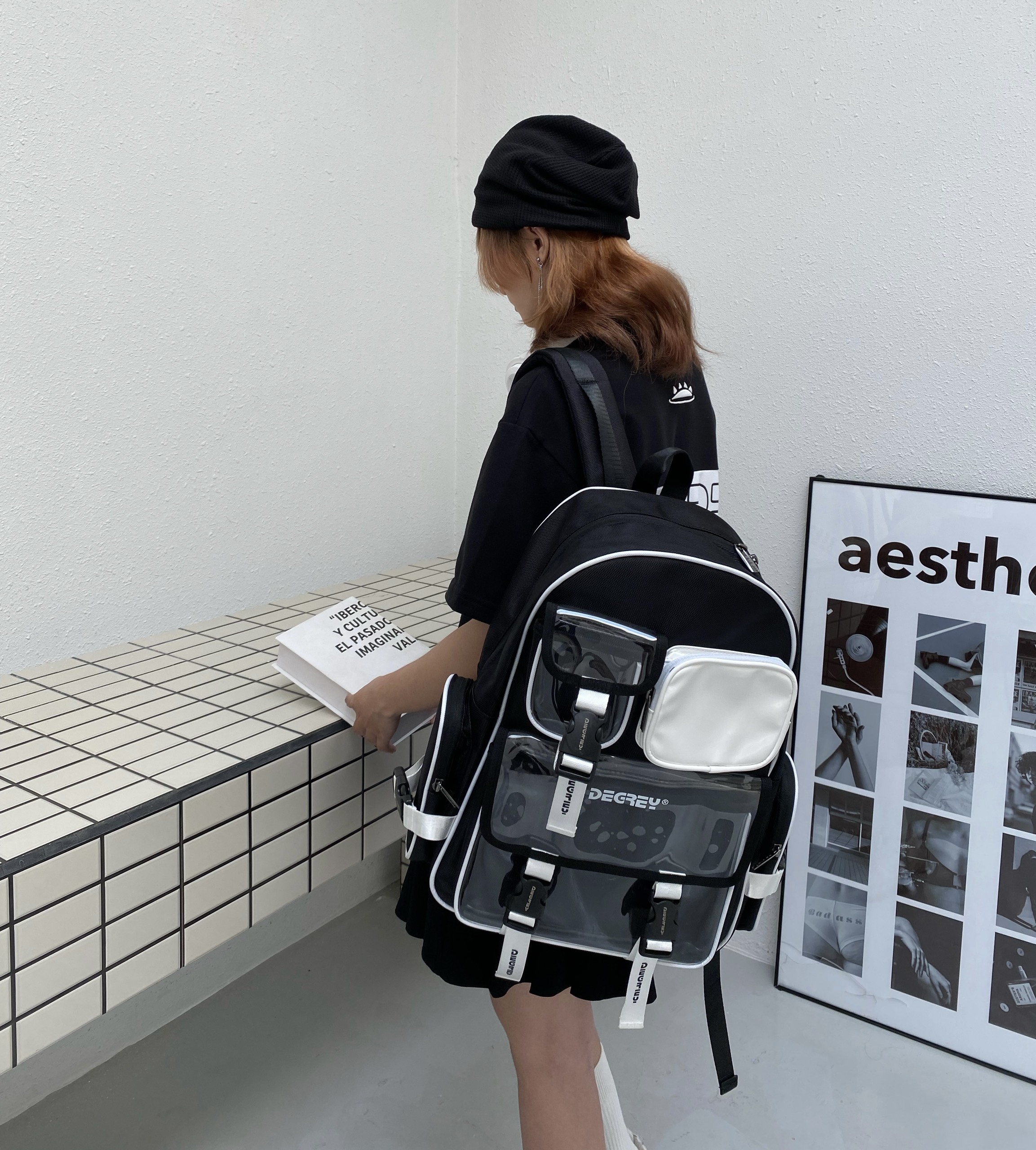 Basic Backpack Degrey Trắng - BBD Trắng