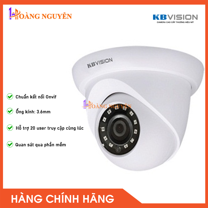 [NHÀ PHÂN PHỐI] Camera IP KBVISION KX-2012N hồng ngoại 30m 2.0Megapixel