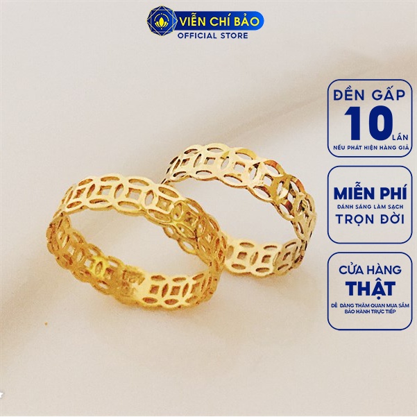 Nhẫn vàng nữ kim tiền chất liệu vàng 10k thời trang phụ kiện trang sức nữ thương hiệu Viễn Chí Bảo N800022