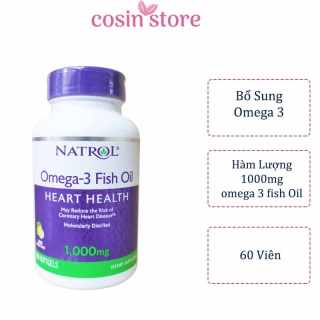 Viên uống dầu cá Natrol Omega-3 Fish Oil 1000mg 60 viên thumbnail