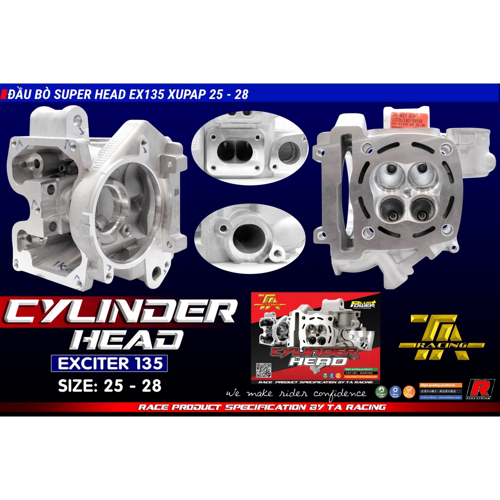 Đầu bò ta racing / suppap 25-28 ex135 / lc135