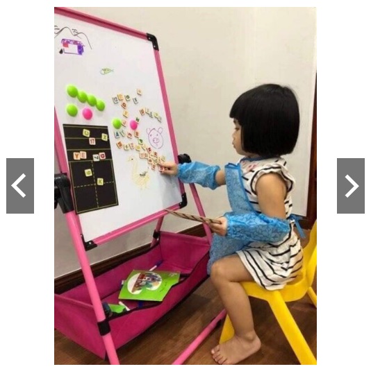Bảng vẽ 2 mặt xoay 360 cho bé